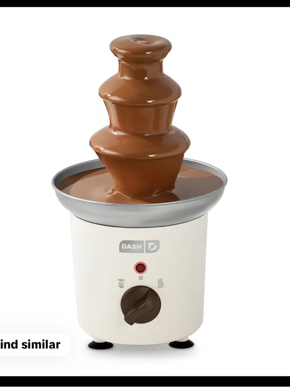 Dash Chocolate Fountain in White and Silver